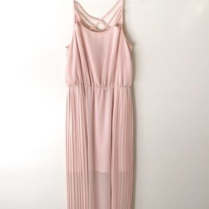 Strappy Baby Pink Maxi Dress